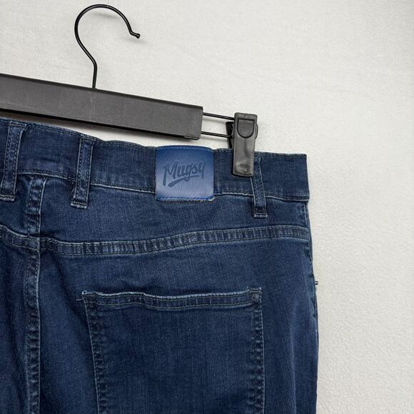Mugsy Jeans Men's 34x32 Fits 32x31 Blue Fultons Stretch Flx3NFU Dark Wash Flex - Picture 8 of 11